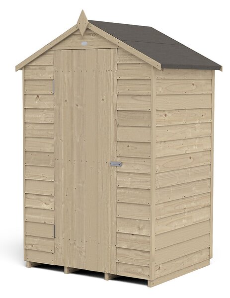 Forest 4 x 3ft Overlap Pressure Treated Apex Shed - No Window