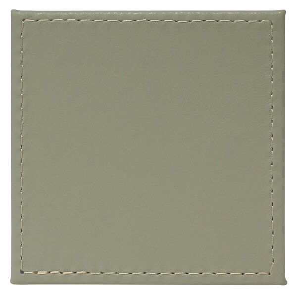 Pack of 4 Reversible Sage Faux Leather Coasters Sage