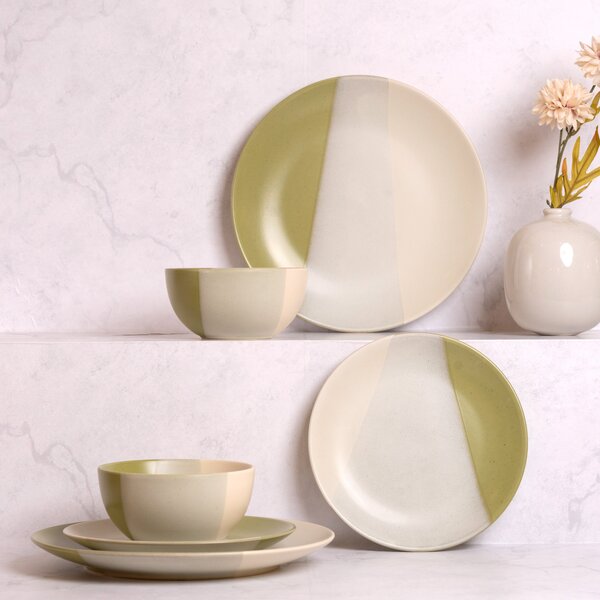 Orsen 12 Piece Dinner Set Green