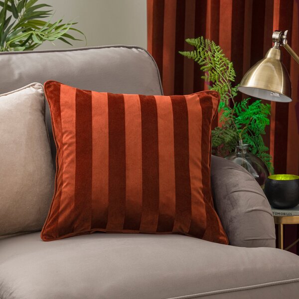 Milford Stripe Square Cushion Orange