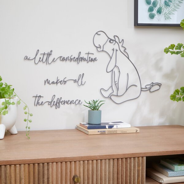 Disney Eeyore Wire Wall Art Grey