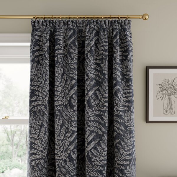 Alderly Pencil Pleat Curtains Navy (Blue)