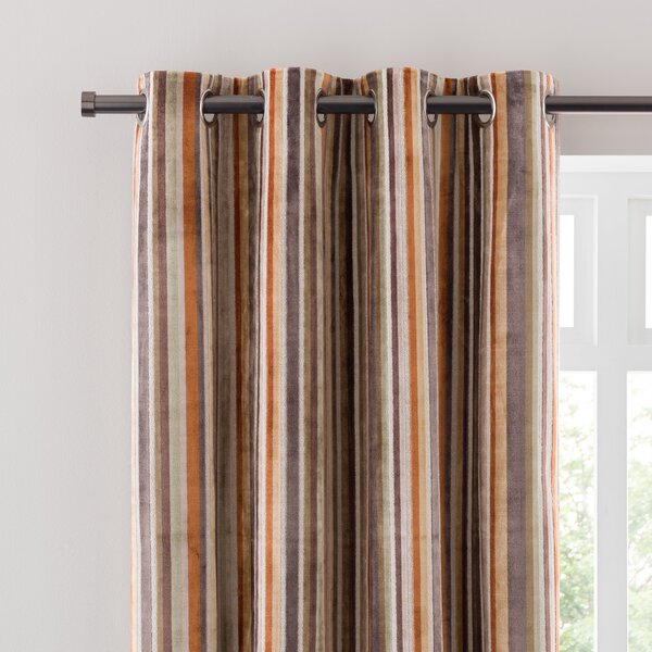 Aliyah Stripe Eyelet Curtains Natural