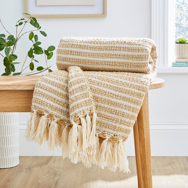 Emerson Textured Throw 130x180cm Natural