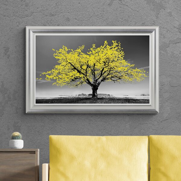 Blossom Tree Yellow by Peter Wey Framed Print Yellow