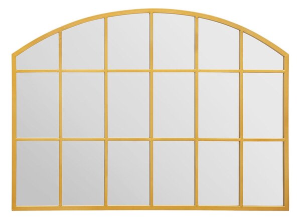 Arcus Window Framed Arched Wall Mirror Gold