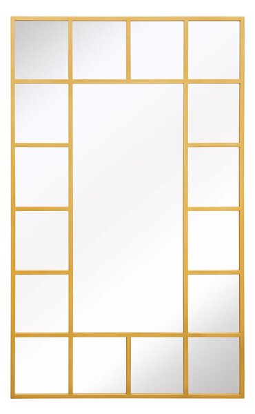 Wenestra Modern Rectangle Wall Mirror Gold