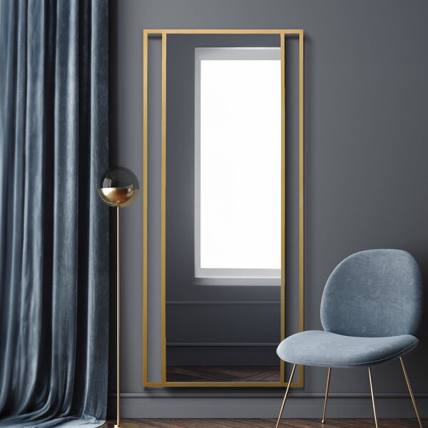 Senestra Modern Wall Leaner Mirror Gold