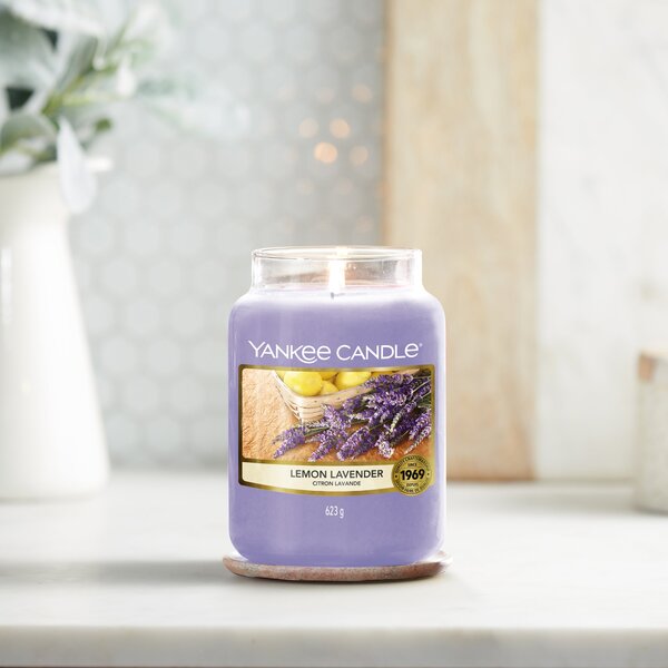 Lemon Lavender Original Large Jar Candle Lilac