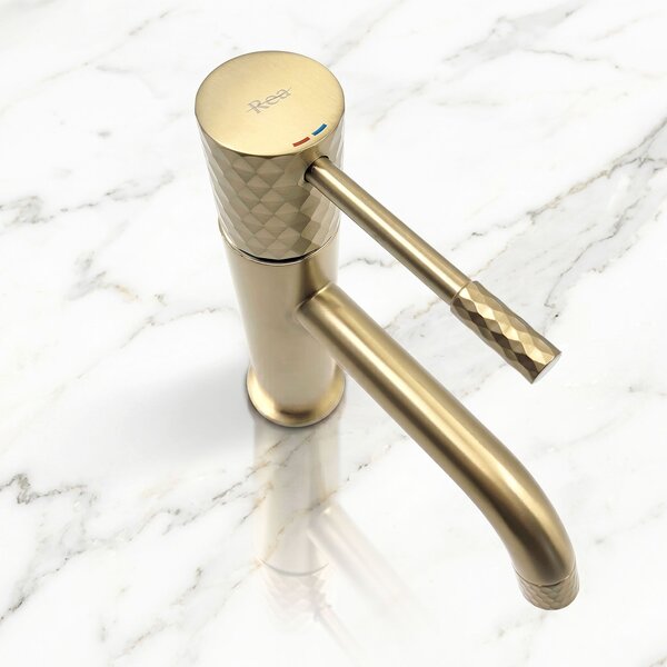 Bathroom faucet Rea Lungo Diamond Brush Gold High