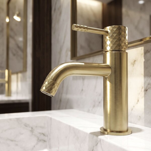 Bathroom faucet Rea Lungo Diamond Brush Gold