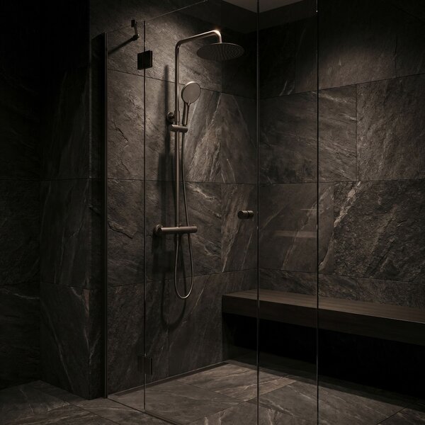 Shower set without spout with thermostat Rea Lungo Titan