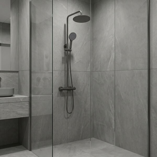 Shower set without spout with thermostat Rea Lungo Titan