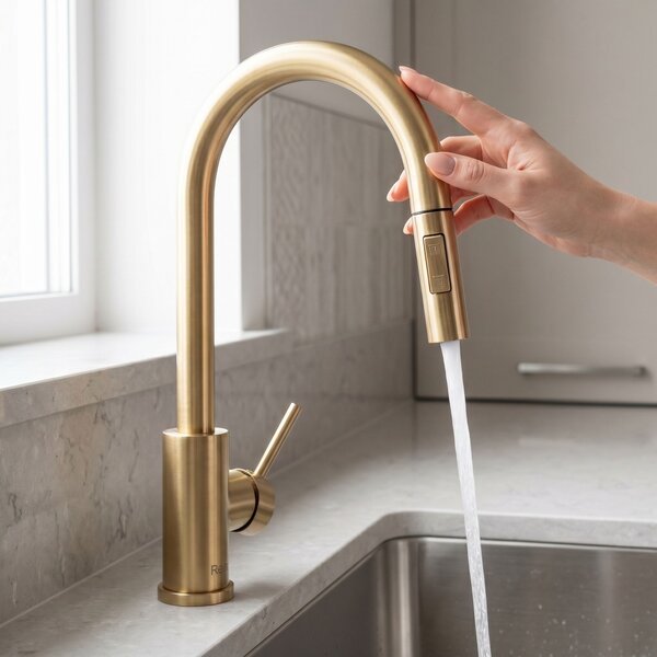 Kitchen faucet Fresh Touch Brush Gold