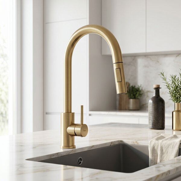 Kitchen faucet Fresh Touch Brush Gold