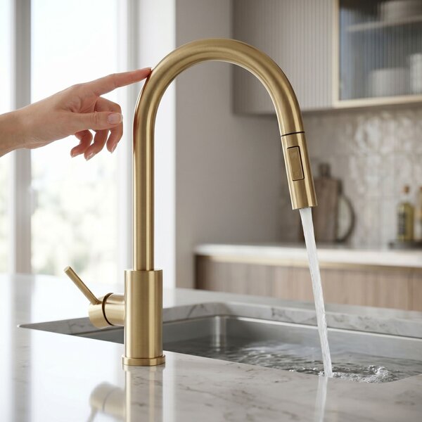 Kitchen faucet Fresh Touch Brush Gold