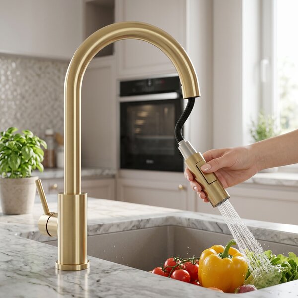 Kitchen faucet Fresh Touch Brush Gold