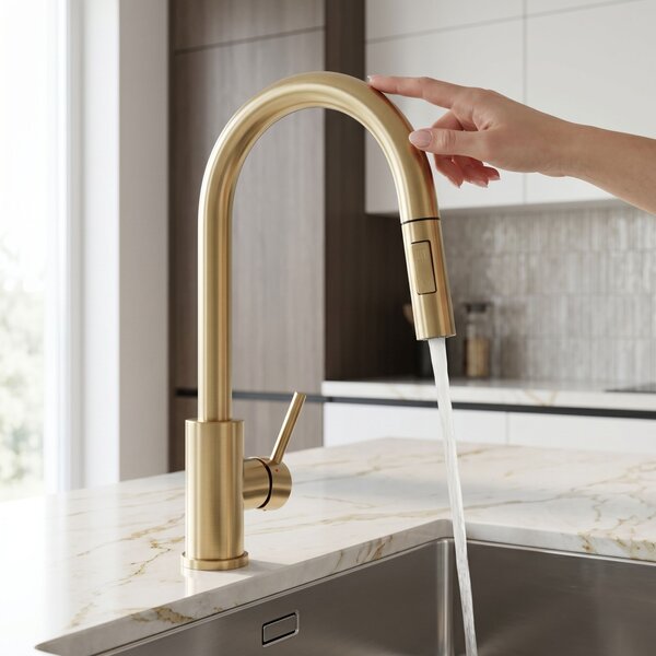 Kitchen faucet Fresh Touch Brush Gold