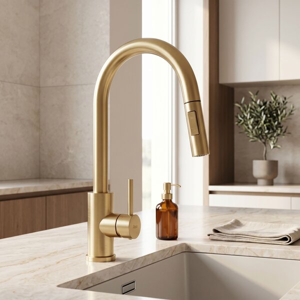 Kitchen faucet Fresh Touch Brush Gold