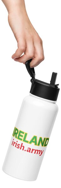 IRELAND - Stainless Steel Water Bottle With A Straw Lid
