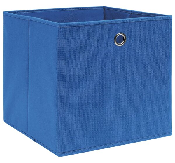 Storage Boxes 10 pcs Blue 32x32x32 cm Fabric