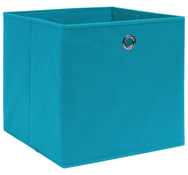 Storage Boxes 10 pcs Baby Blue 32x32x32 cm Fabric