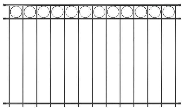Fence Panel Steel 1.96x1.2 m Black