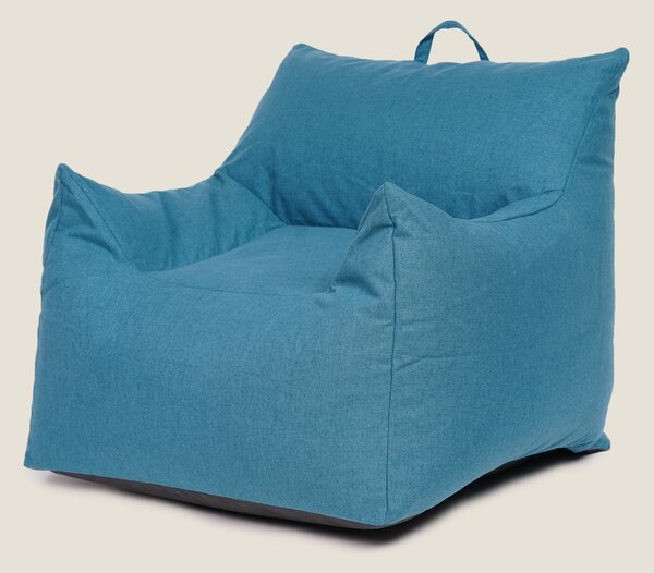 Kaikoo Large Luxury Brushed Polyester Chair Blue