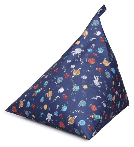 Kaikoo Kids Space Print Triangle Beanbag Multicoloured