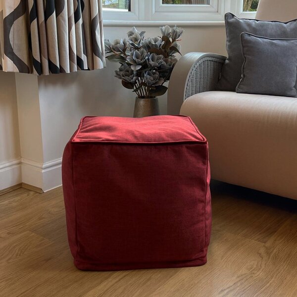 Daro Vogue Cube Pouffe Red