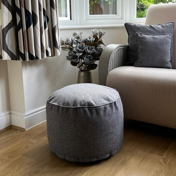 Daro Spi Round Pouffe Dark Grey