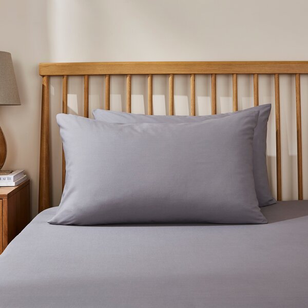 Soft Easycare Standard Pillowcase Pair Grey