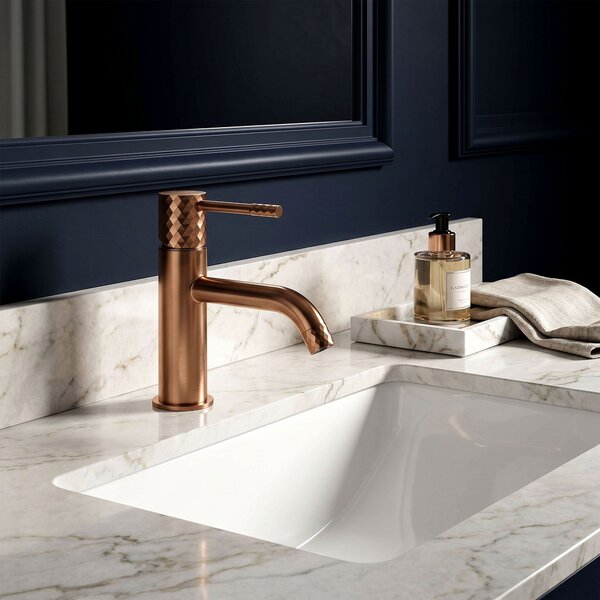 Bathroom faucet Rea Lungo Diamond Brush Copper