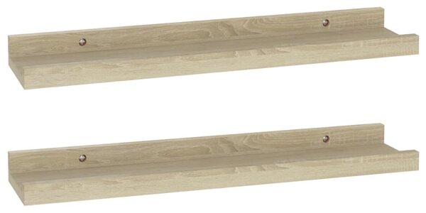 Wall Shelves 2 pcs Sonoma Oak 40x9x3 cm