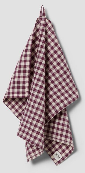 Berry Gingham Linen Blend Tea Towel | Default | Piglet in Bed