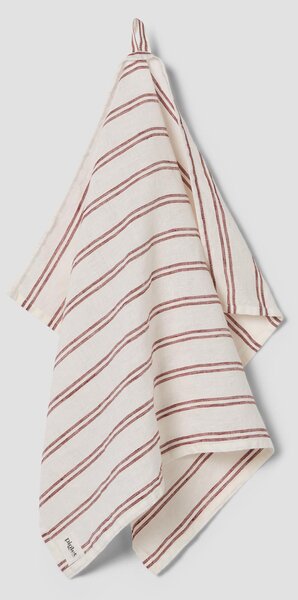 Rhubarb Kemptown Stripe Linen Blend Tea Towel | Default | Piglet in Bed