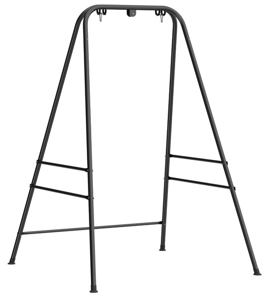 Outsunny Hammock Chair Stand Only, 150KG Load Capacity, for Indoor Outdoor, Black