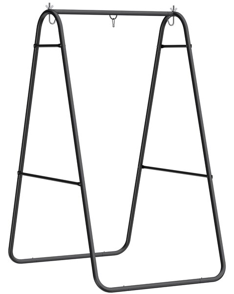 Outsunny Hammock Chair Stand Only 150KG Load Capacity for Indoor Outdoor, Black