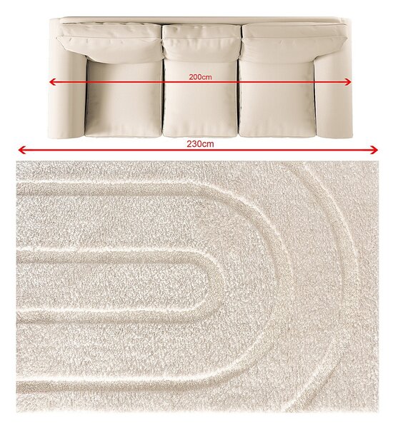 Rug Oslo cream 160x230 cm