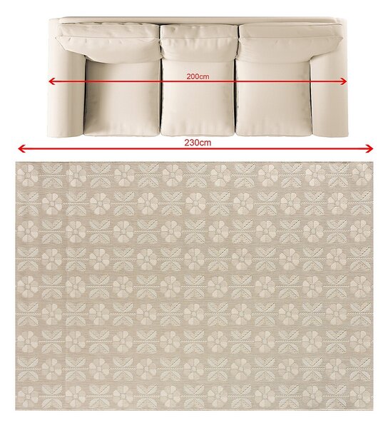 Rug Liva sand 160x230 cm