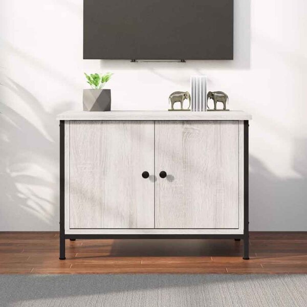 Ramona Wooden TV Stand With 2 Doors - Grey Sonoma