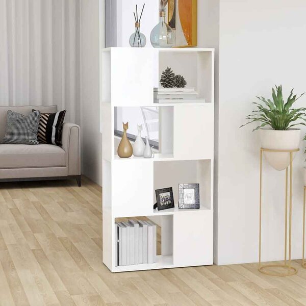 Ramona 60cm Wooden Book Shelf And Room Divider - White