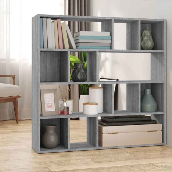 Ramona 105cm Wooden Book Shelf And Room Divider - Grey Sonoma