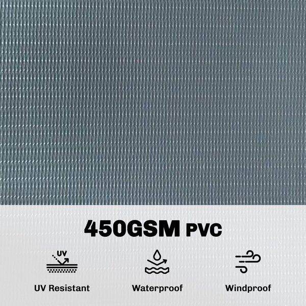 Outsunny 2Pcs Privacy Garden Screen Fence, UV Resistant Waterproof Windbreak Fencing, 35mx19cm, Grey