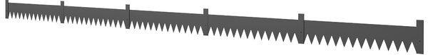 Outsunny 5pcs Garden Fence, Metal Picket Fence Panels, 115x15cm, Black