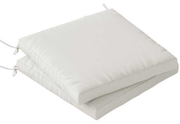 Outsunny Outdoor Seat Cushions Set of 2 with Ties, Waterproof Garden Seat Pads, Cream White
