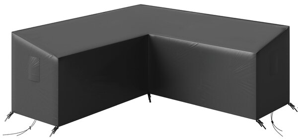 Outsunny V-Shaped Patio Furniture Cover, Waterproof Outdoor V-Shaped Sectional Sofa Cover, Anti-UV with Air Vent, Black