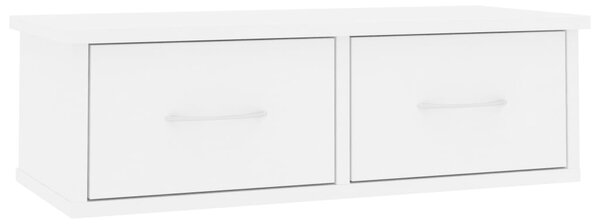 Wall-mounted Drawer Shelf White 60x26x18.5 cm Engineered Wood