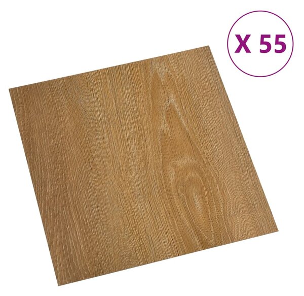 Self-adhesive Flooring Planks 55 pcs PVC 5.11 m² Brown