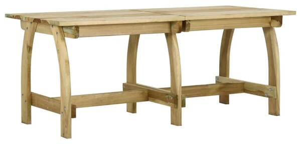 Garden Table 220x74x75 cm Impregnated Pinewood